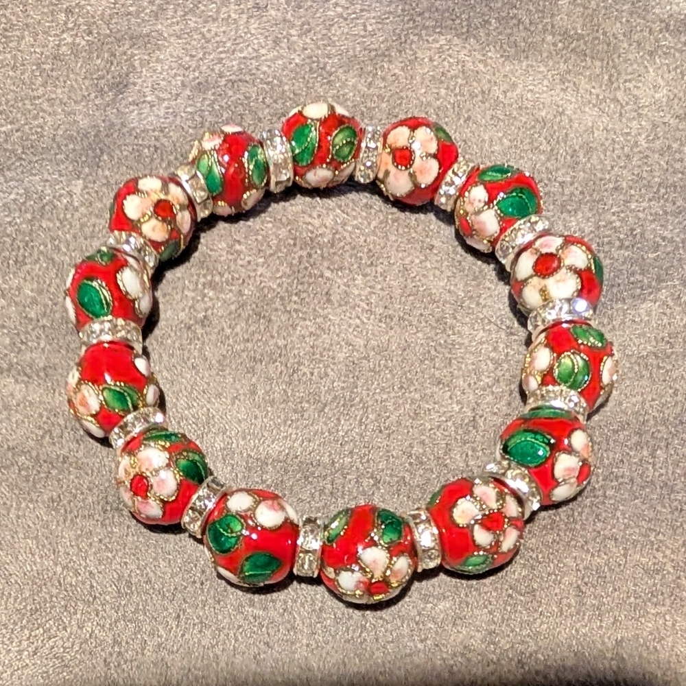 Cloisonne Beaded Bracelet - Picture 4 of 12